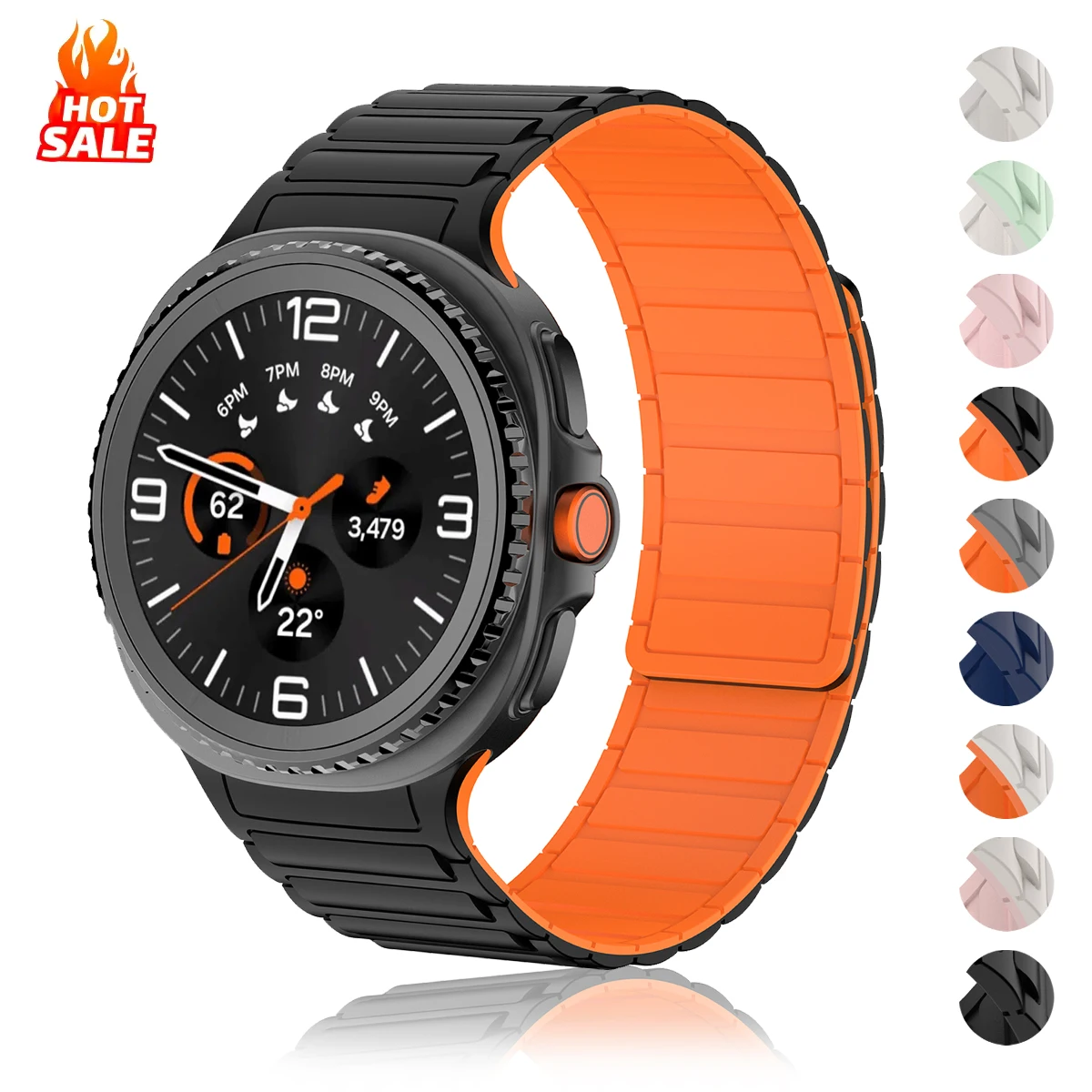 Universal Silicone Magnetic Loop Bracelet Strap