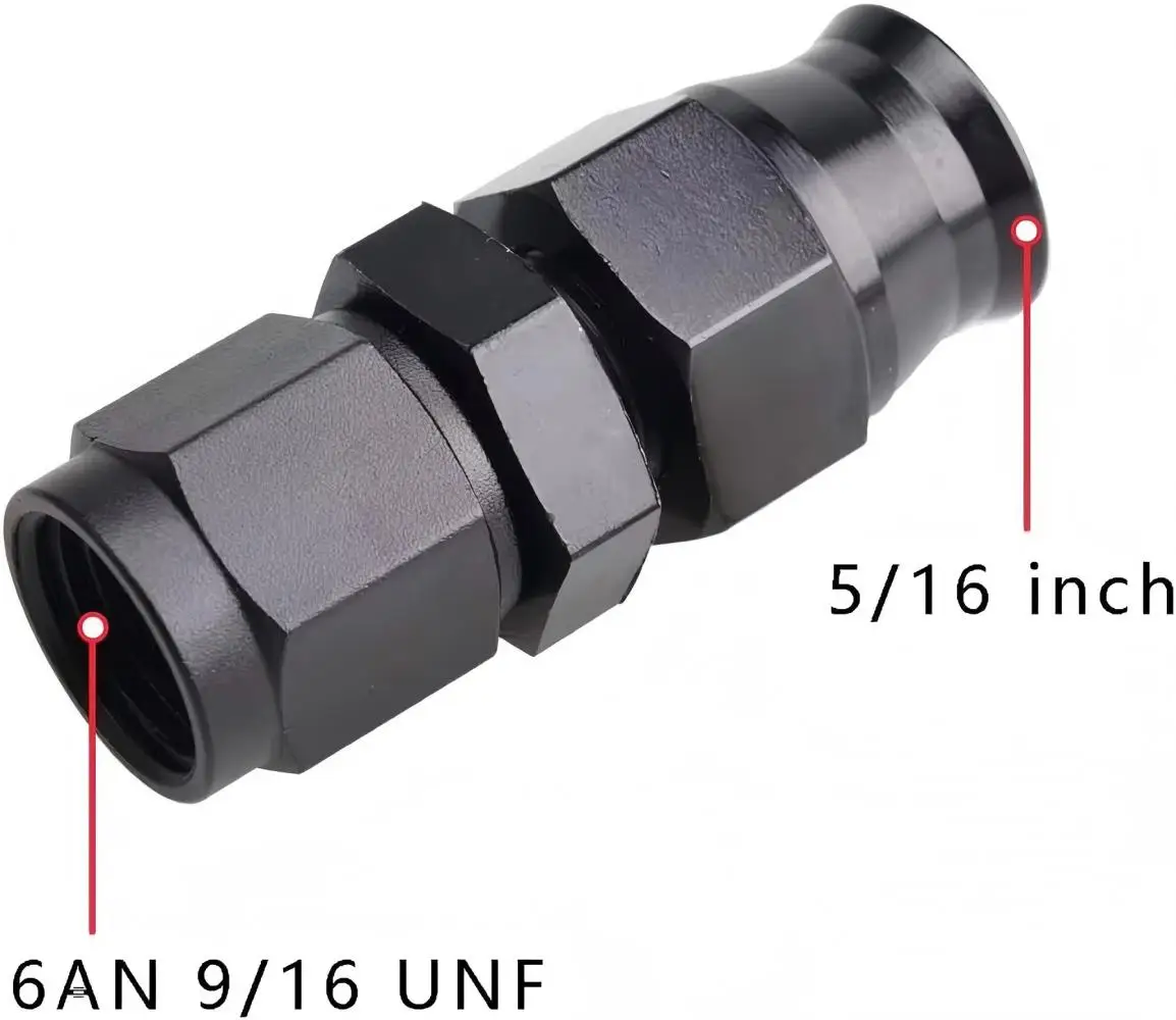 Hose Fitting Adapter 6AN AN6 Female Flare to 5/16" 3/8" 1/4" 1/2" Fuel Hardline Tube