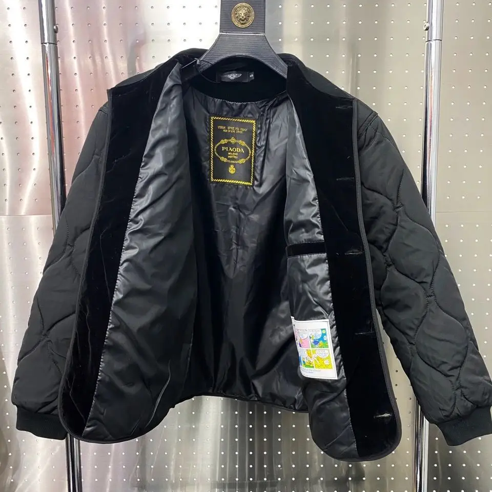 Men Clothing Winter Quilted Jacket Big Pocket Stand Collar Bomber Jacket Parkas Single-breasted Cotton-padded Jacket Warm Coat