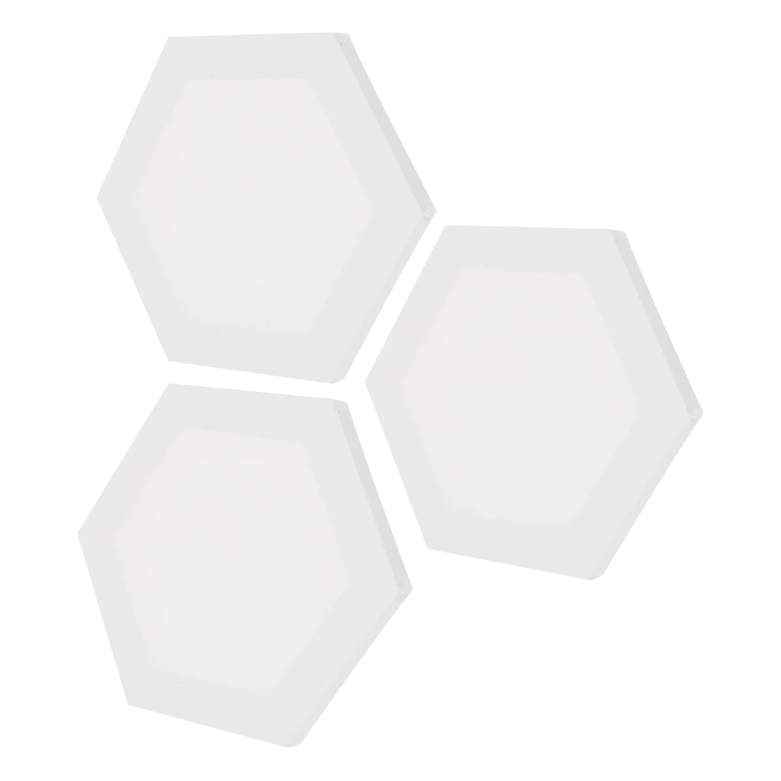 

3 Pcs Oil Painting Frame Hexagon White Frame with Frames Photo Picture Stretcher Artist Stretched DIY Boards