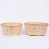 Multifunction Storage Basket Yellow Handmade Rattan Weaving Basket Round Home Decoration Flower Basket For Fruit Bread Sundries 3