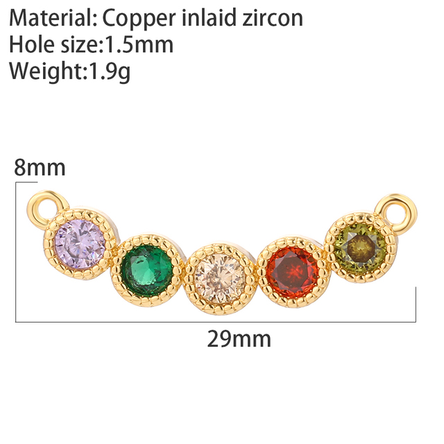 Family Gilr Boy Letter Charm for Jewelry Making Supplies Real Gold Plated CZ Dangle Diy Earring Necklace mama pendant