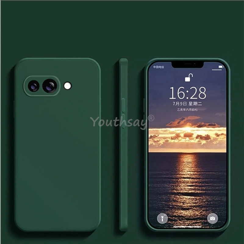 Für Google Pixel 9a Hülle, flüssiges Silikon, schlichte Hülle, Pixel 9a-Abdeckung, TPU, Anti-Drop-Telefonschutzhülle, Google Pixel 9a Hülle – Detail 9