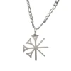 Alphabet Necklace Sumerian Dingir Cuneiform Pendant Mens Stainless Steel NK Chain 4mm 24'' 1