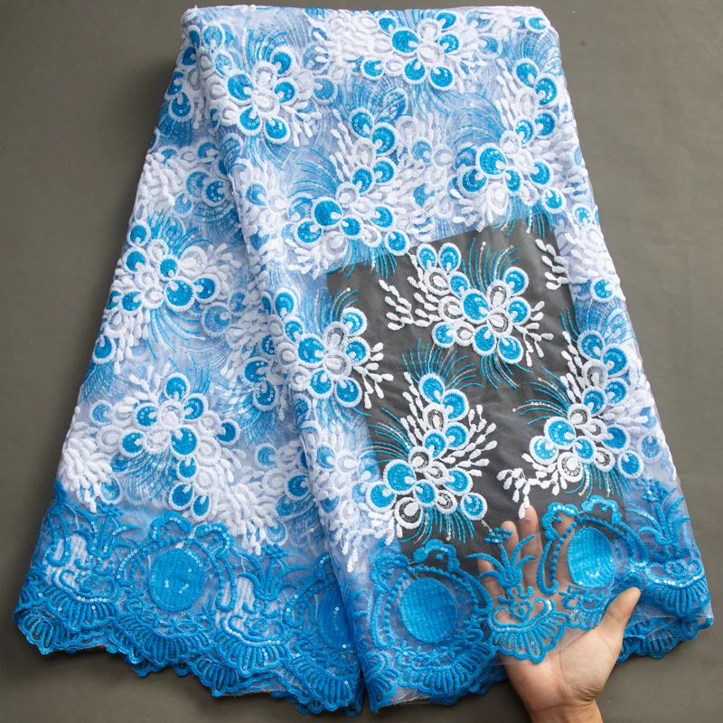 

Кружевная французская сетчатая кружевная ткань SJD с блестками 2023 новейший дизайн Африканское Сетчатое кружево для женщин вечерние платья A3469