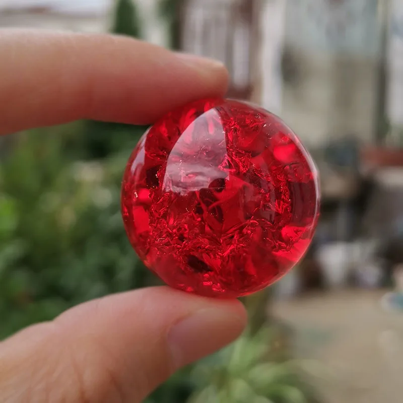 Crystal Ice Crack Ball Water Fountain Bonsai Glass Sphere Home Decoration Ornaments Feng Shui Figurine Marble Magic Gifts crystal ornaments deer crystal ball ornament crystal balls crystal ball ornament hollow ball decoration mirror ball decoration
