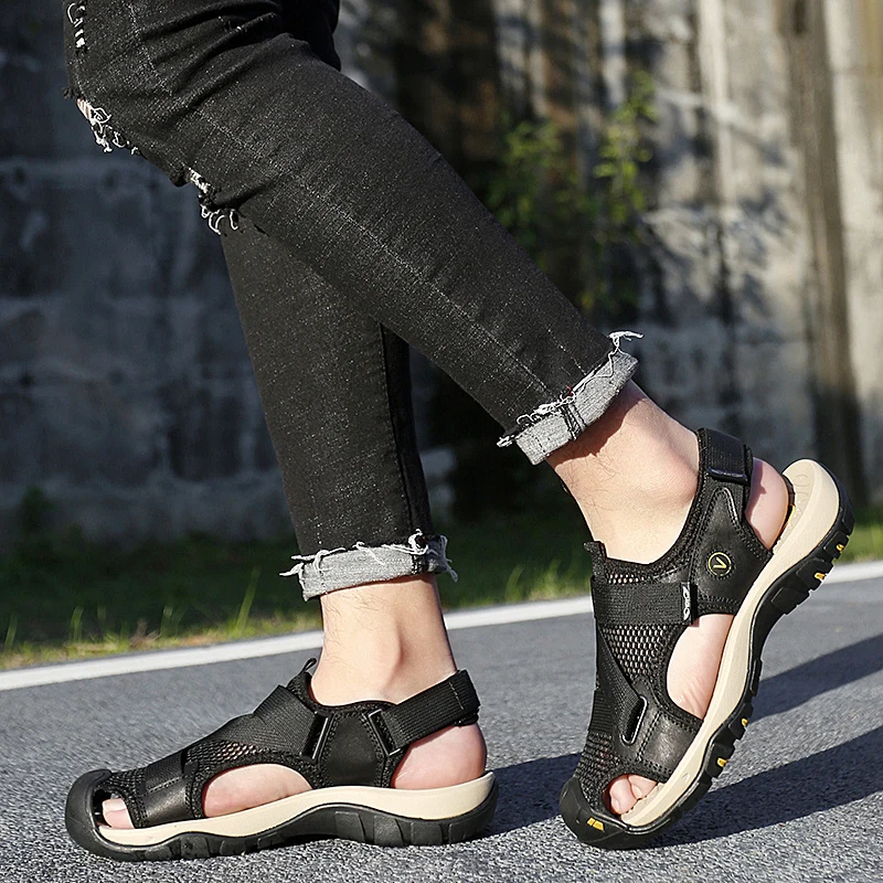 Men's Casual Beach Sandals With Breathable Quick-dry Soft Sole_voghion.com