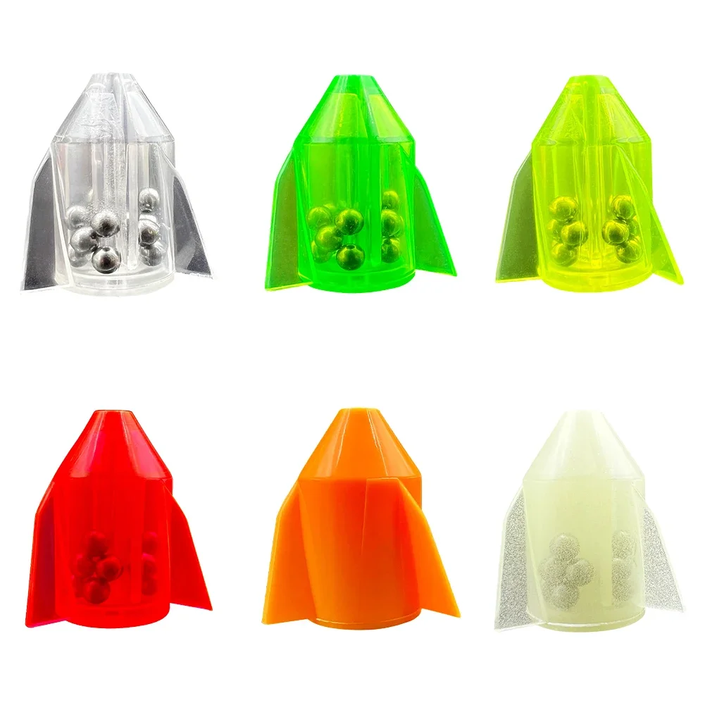 5Pcs 3/7g Fishing Line Rattles Insert Tube Shake Attract Diy Inline Lure Rattles Tool Bait Fish Body Weight with Ring Bead