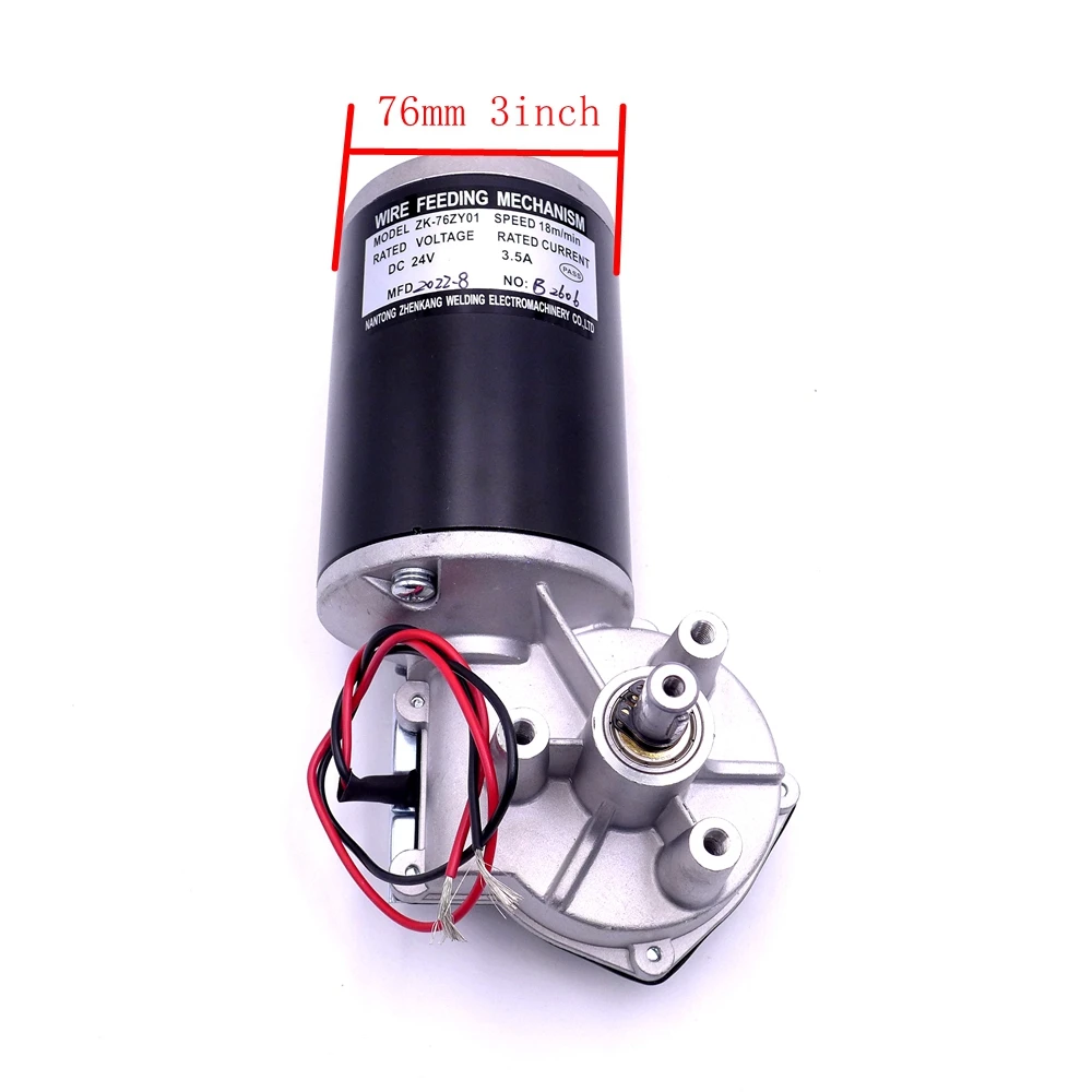 DC24V 42V 76ZY01 MIG Welding Wire Feeding Assembly Parts DC24 80W 1.8-18/Min Without Bracket For Arc MAG Weld Machine 2