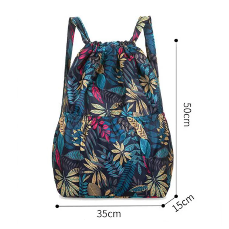 Women's Backpack Drawstring Large Capacity Lightweight Leisure Minimalist Portable Shopping Traveling Female's Backpack 6