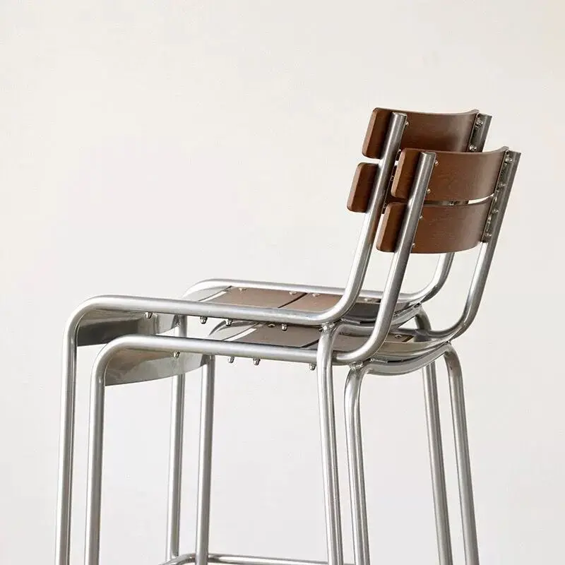 Light Luxury Nordic Bar Chairs Retro Design High Backrest Adults Chairs Relaxing Bar Furniture