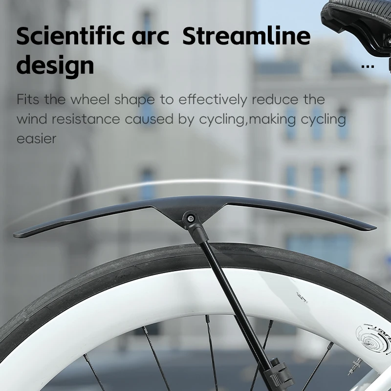 WEST BIKING Road Bike Fender Aerodynamic Lightweight Bicycle Mudguard Set Adjustable Front Rear Mud Protector Bike Accessories