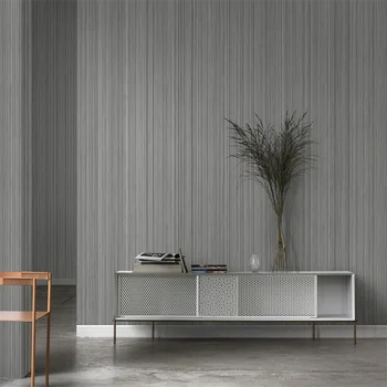 부직포 벽지, 침실, 거실 배경, 벽 스트라이프, 카키색, 회색 벽지, 렌탈 룸, 사무실, 비 자체 접착 벽지