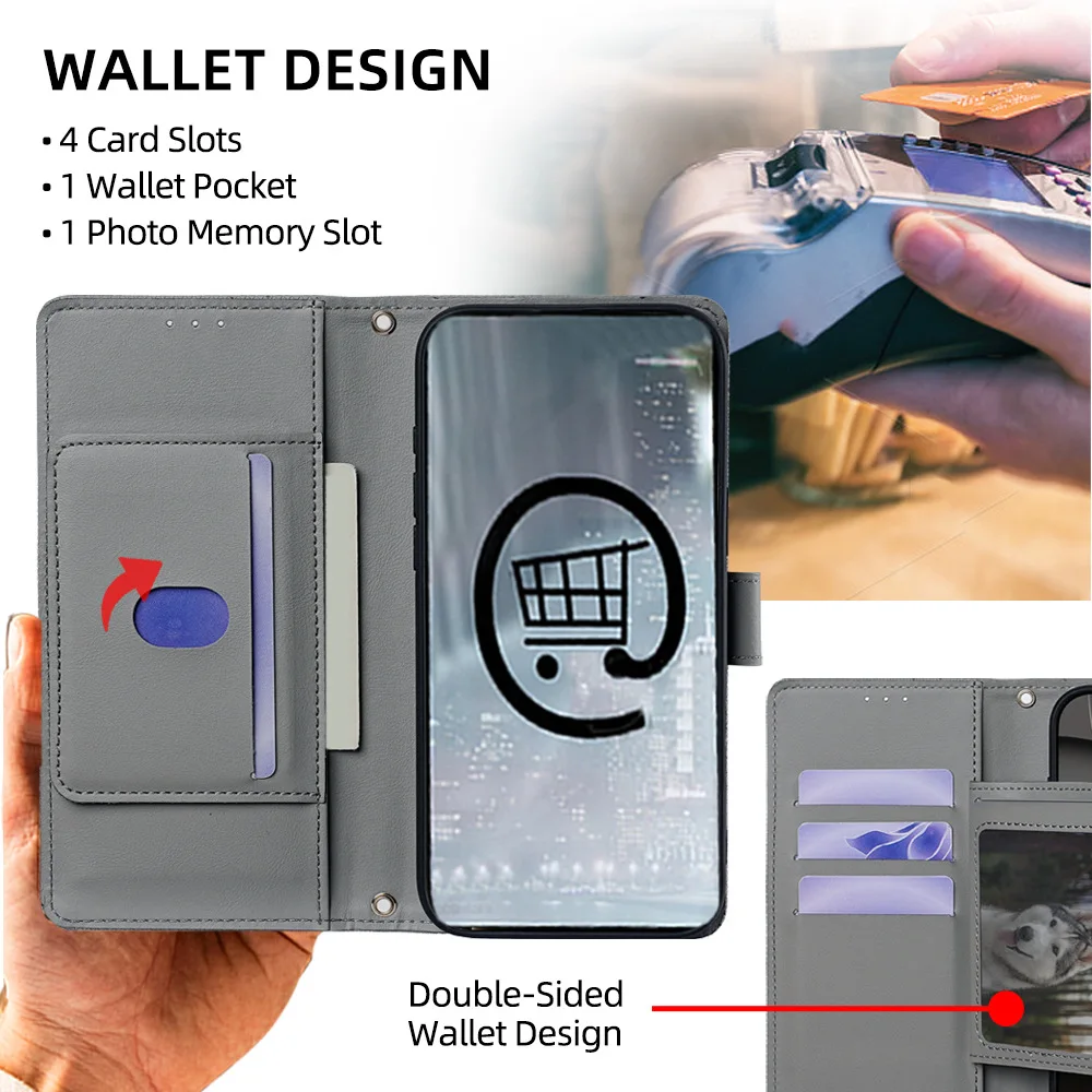 Luxury Leather Flip Cover Business Phone Case