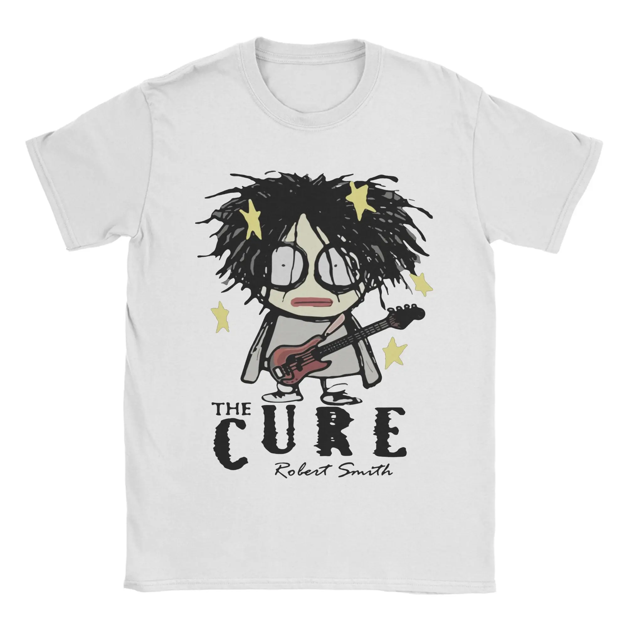 Süße Robert Smith T-Shirts Herren 100 % Baumwolle Tops Vintage The Cures O-Ausschnitt Kurzarm