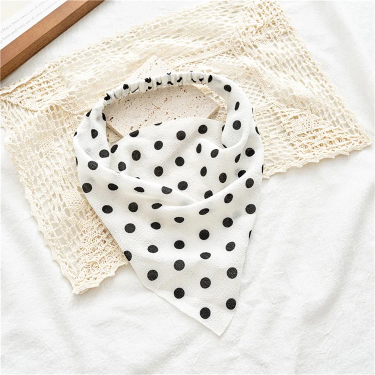 Frauen Böhmen Druck Haar Schal Für Mädchen Bandanas Stirnband Koreanische Große Dot Elastische Haarband Haare Seil Haar Zubehör Headwear – Detail 18
