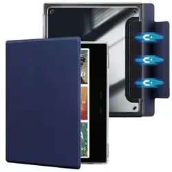 Detachable Acrylic Back Cover - Slim Flip Case - Boox Leaf 2 (Blue)