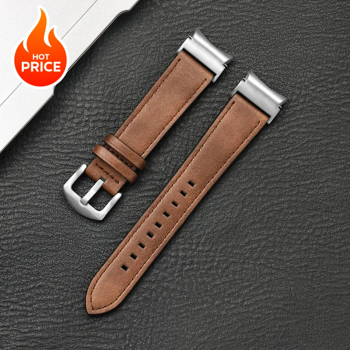 Premium Leather Watch Strap - Elegant No-Gap Design