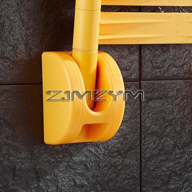 Foldable Bathroom Stool Shower Seat Wall- mounted Non-slip Toilet Senior Thickened Steel Shower Chair 5