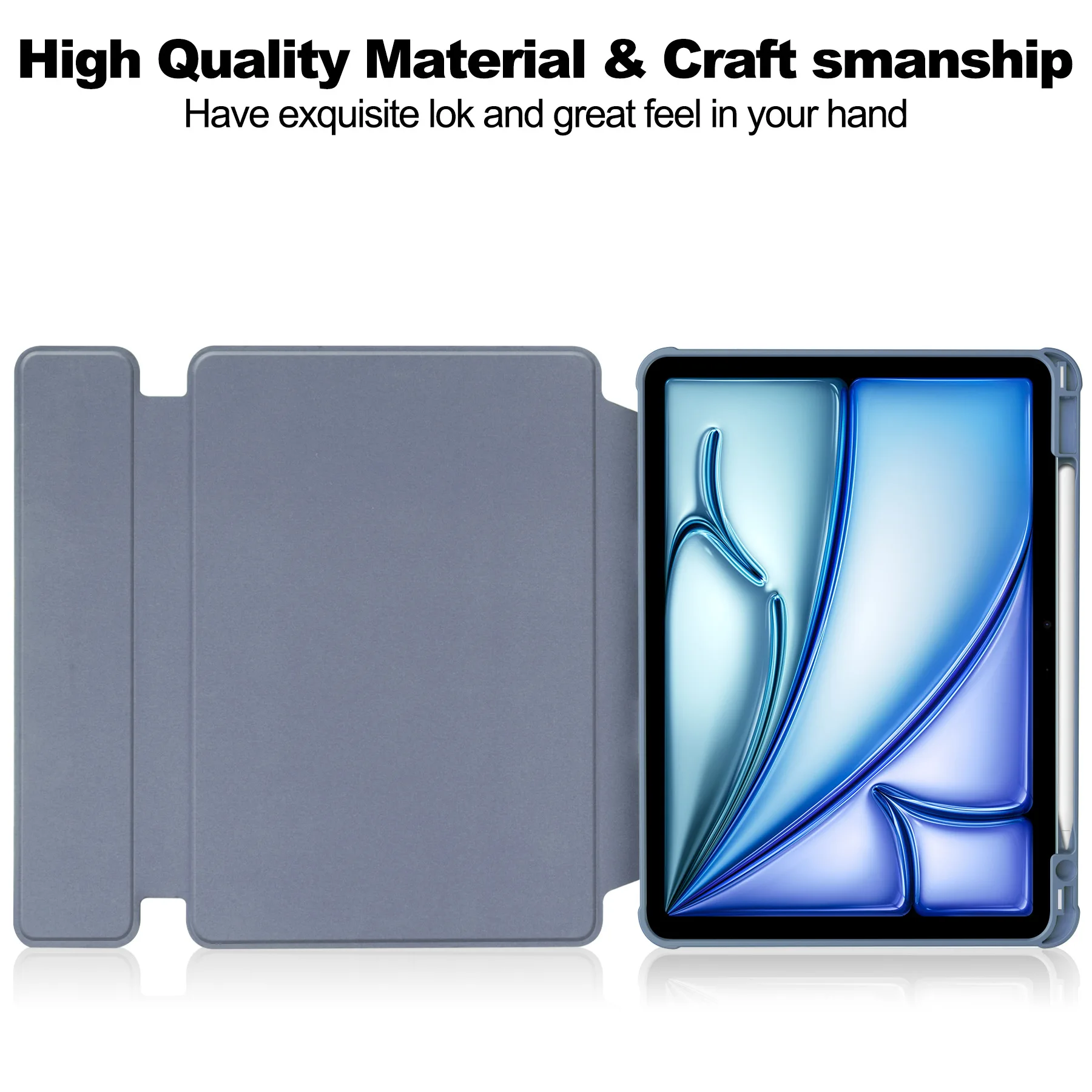 Drehbare Acrylhülle mit Stifthalter für iPad Air 11 (M2/M3) Tablet – Detail 26