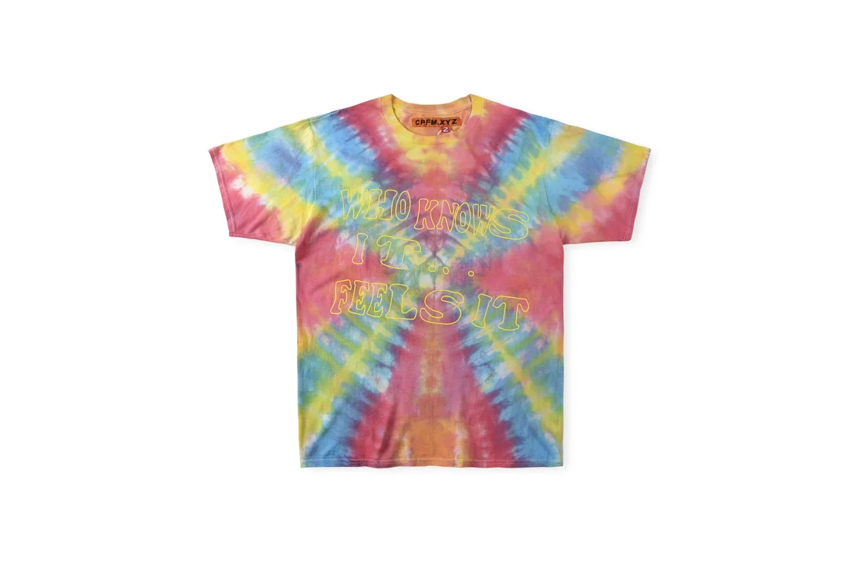 

23SS Colorful Tie Dyeing CPFM.XYZ T Shirt Men Women EU Size Pure Cotton CPFM Top Tees Fashion Summer Lil Peep Men Clothing
