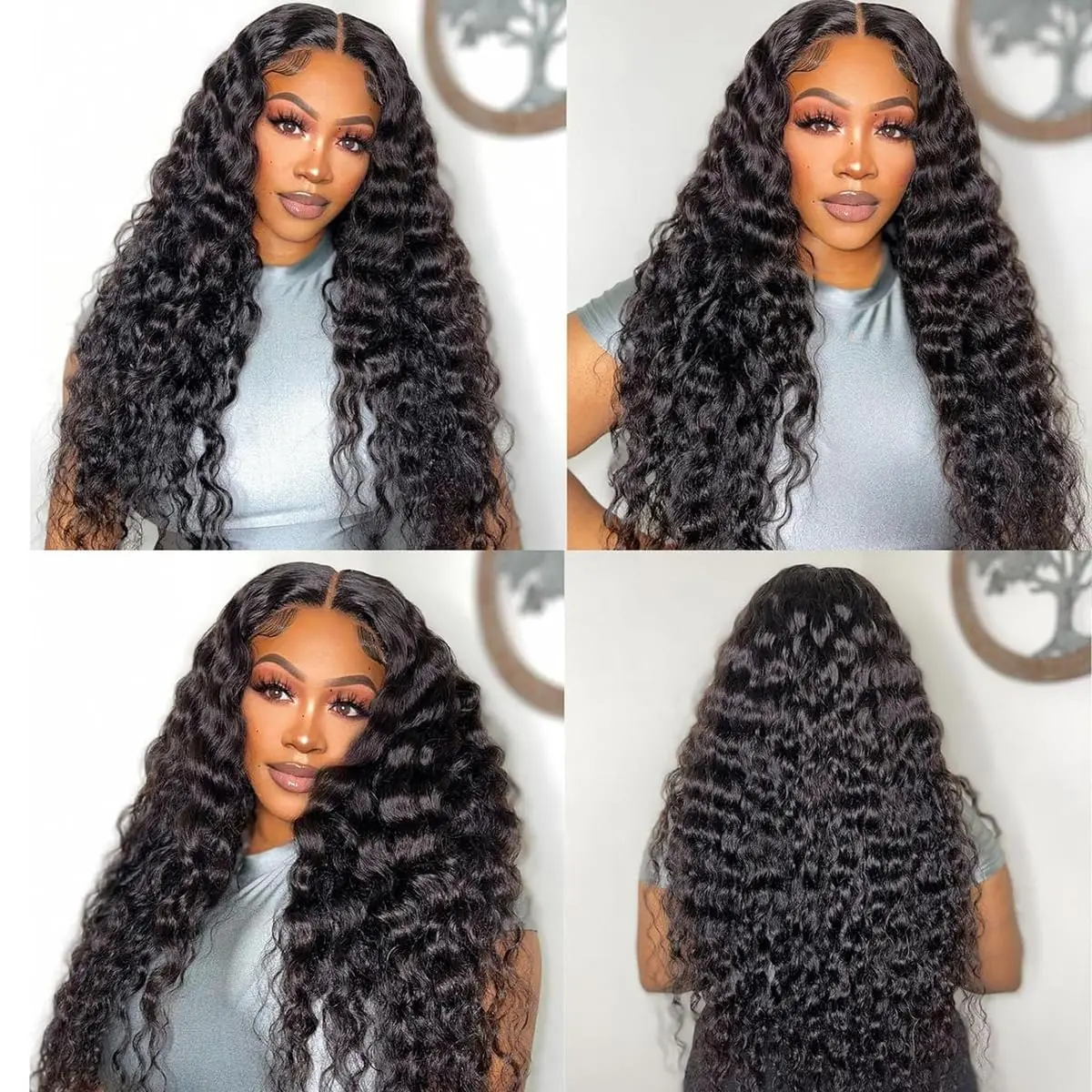200% Density Deep Wave Wig 13X4 Lace Frontal Human Hair Wigs for Women Pre Plucked Loose Deep 13x6 Transparent Lace Frontal Wigs