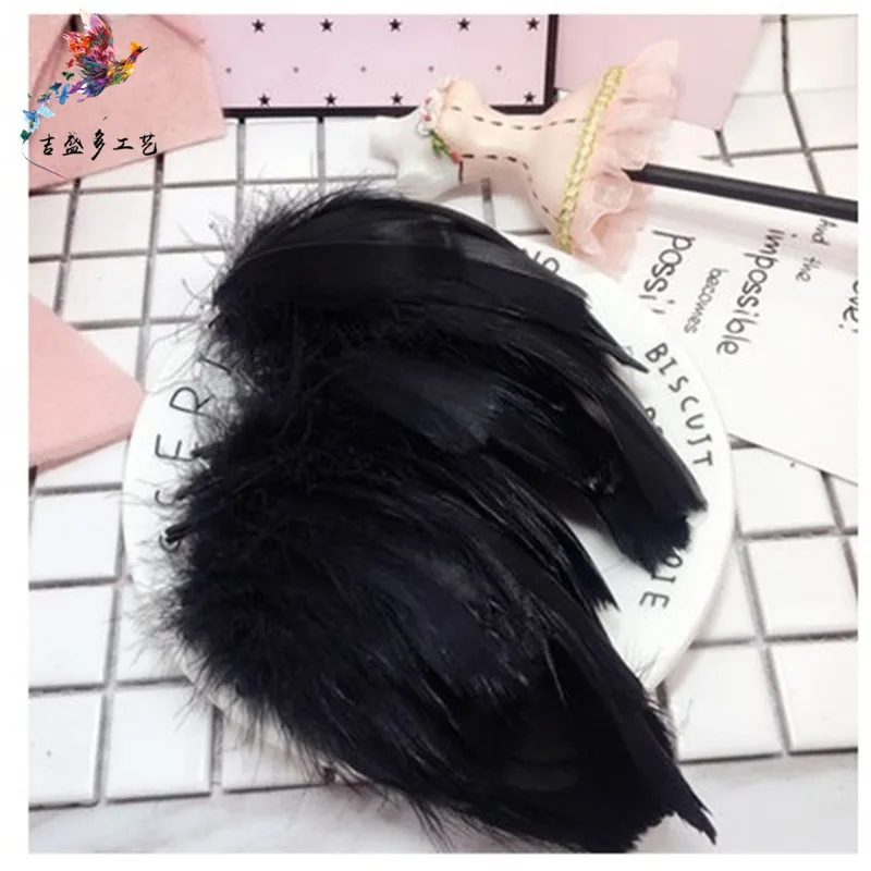 100 pcs/pack Natural Goose Feathers 8-12cm Small Floating Colourful Swan Feather Plume for Craft Wedding Jewelry Home Decoration 