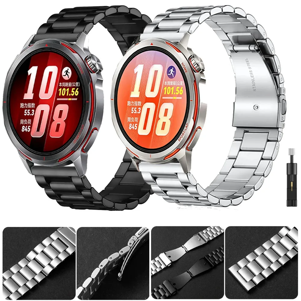 Sleek Metal Watch Bracelet Strap - 22/20mm Premium Design
