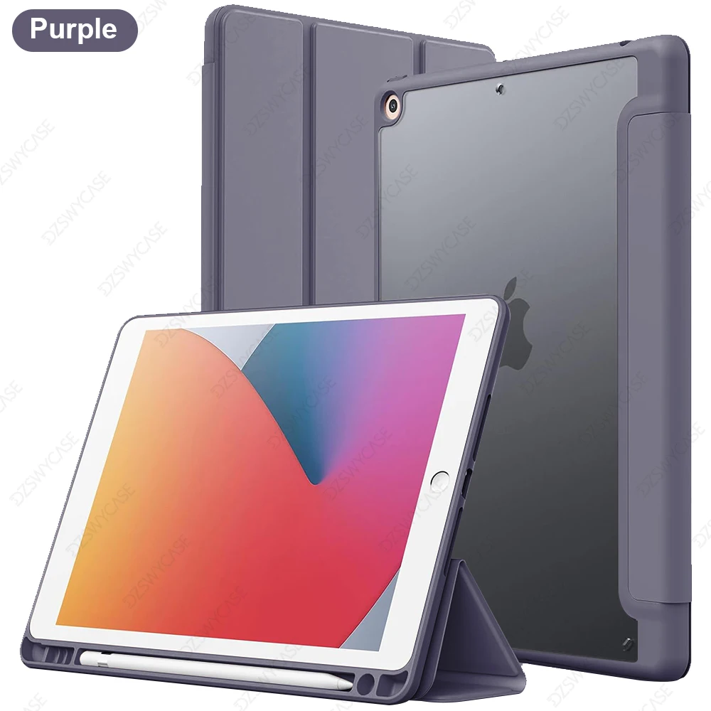 Slim Transparent Hybrid Case with Pencil Holder
