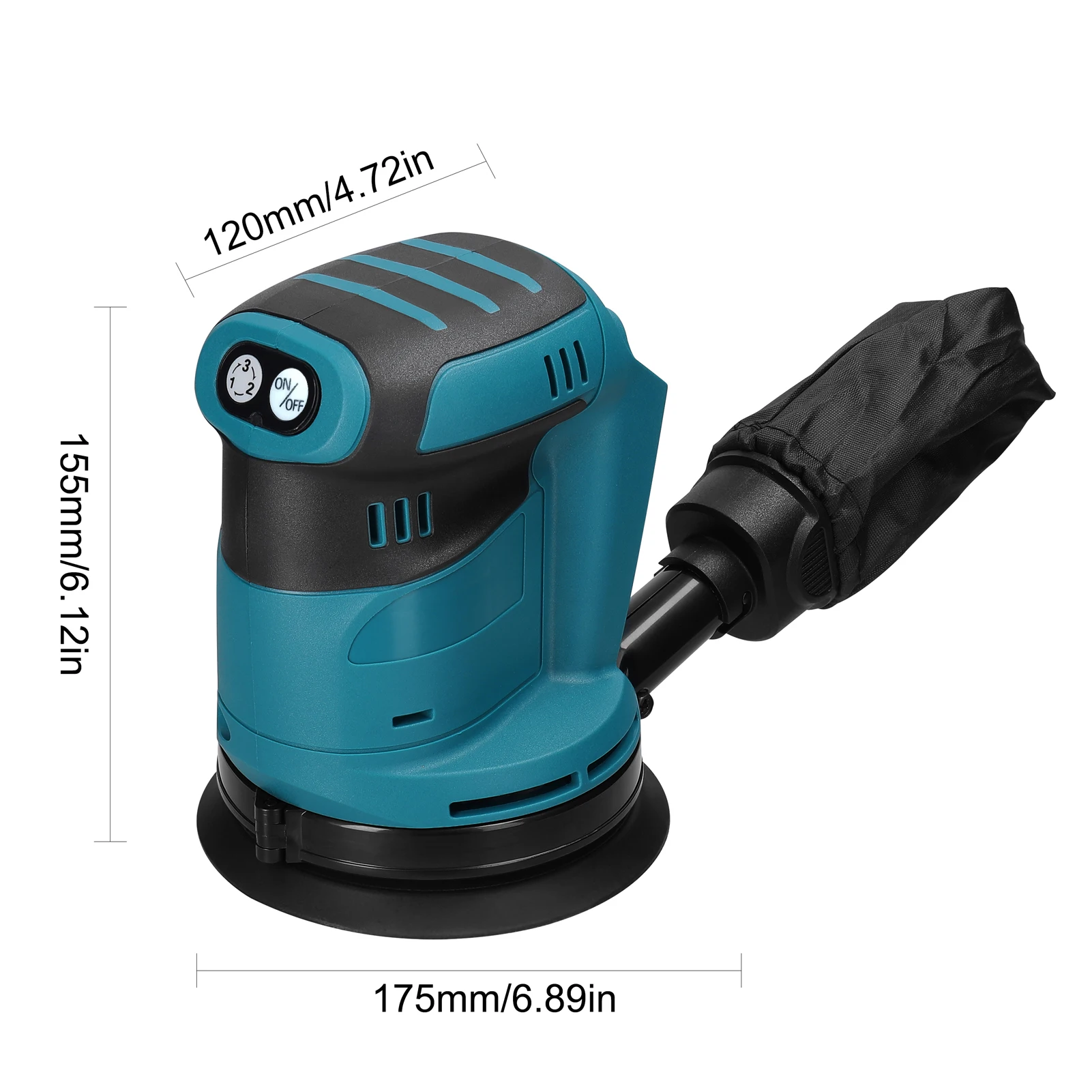 125mm 90W Electric Car Polisher Brushless/Brushed Motor Cordless Orbital Sander Wood Grinder Waxing Polishing Sanding Machine 2
