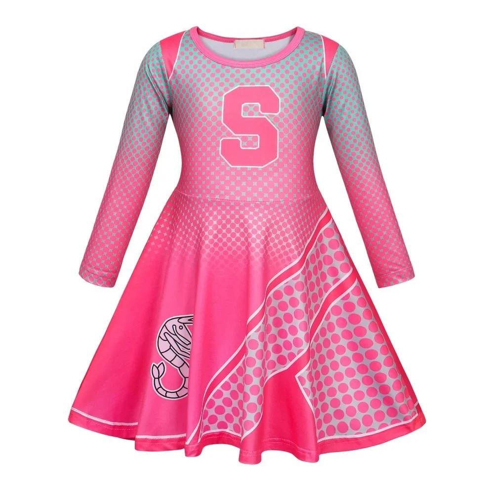Kids Girls Cheerleading Uniforms Outfit Fancy Cheer Uniform Costume With 2pcs Pom Poms Cheerleader Dress