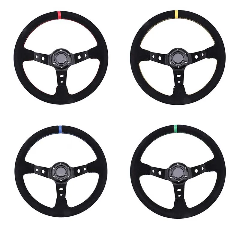 CarAccessoriesUniversalCarDeepDishSuedeCarSteeringWheelSport