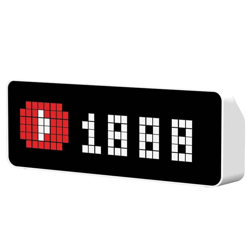 Ulanzi TC001 Smart Pixel Clock Youtube Followers Simultaneous Pixelated Message Display Smart Desktop Clock