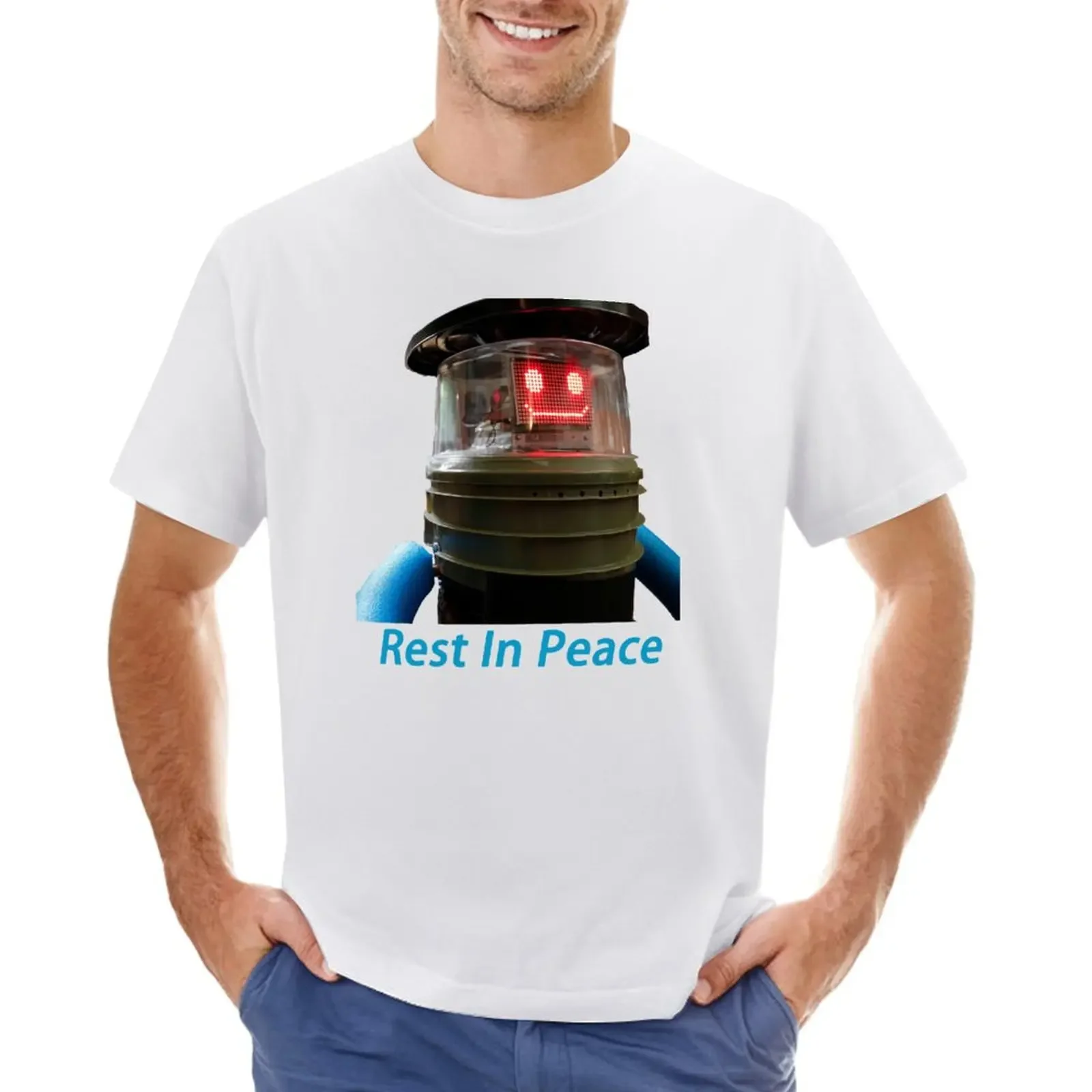 

RIP HitchBOT T-shirt vintage summer tops mens workout shirts
