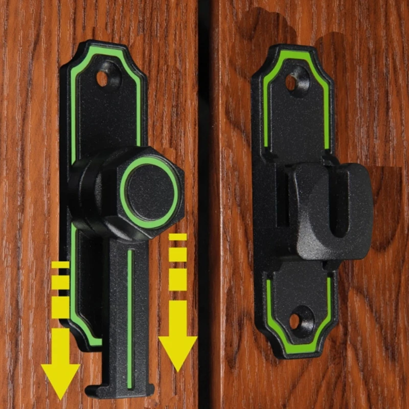 Barn Door Lock 90/180 Degree Gate Latches Zinc-Alloy Right Angle Door Lock Latch-Barn Hasp-Latch for Push-Sliding door latch