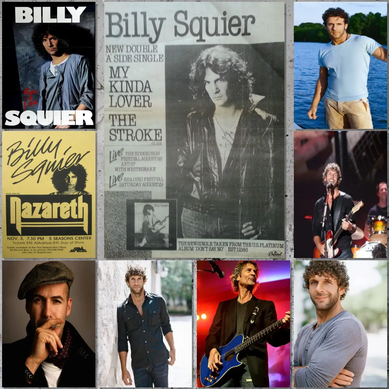 Billy Squier Band Poster Canvas Art Poster E Wall Art Picture Print Modern Family Bedroom Decor Poster