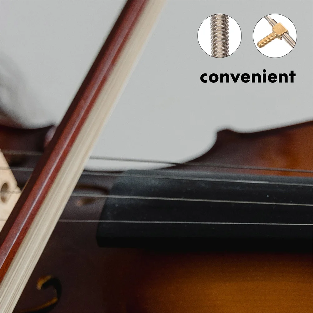White Copper Violin Bow Screw String Instrument Parts Professional Accessories Violin Bow Frog Component Viola Part Musical