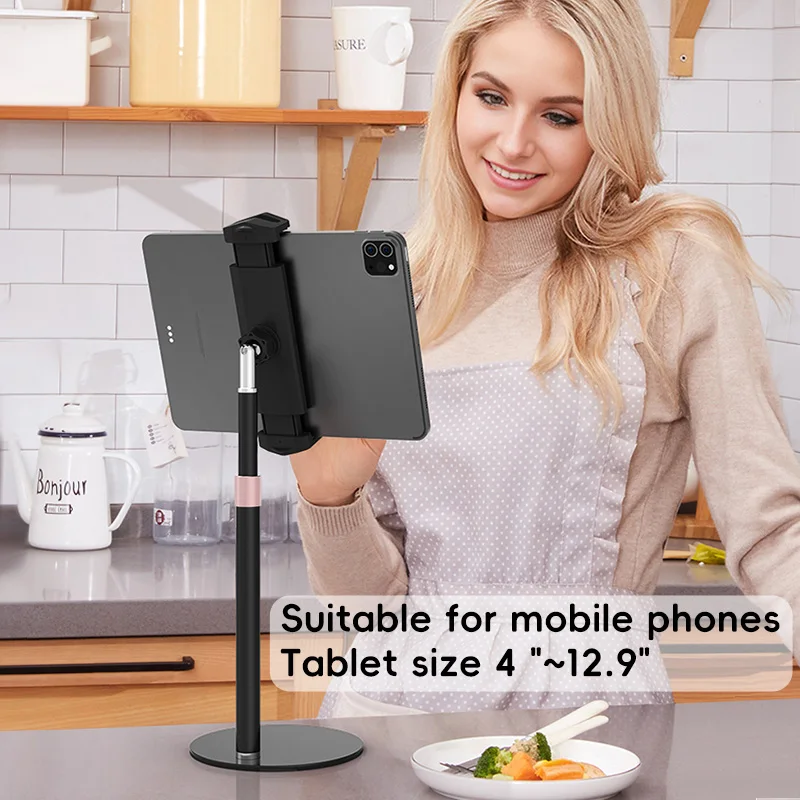 Kimdoole-altura Ajustável Vesa Monitor Stand Tablet Portátil em pé Baixo Perfil Desk Mount até 18 - Imagem 5