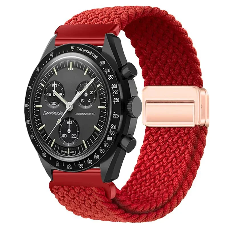 Universal Nylon Loop Strap - 22mm, Magnetic Weave Bracelet, 20mm Adjustable Band