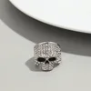 Gothic Skull Finger Rings for Men Women Rock Hiphop Crystal Black/Silver Color Ghost Head Biker Ring Punk Fashion Jewelry Gifts 6