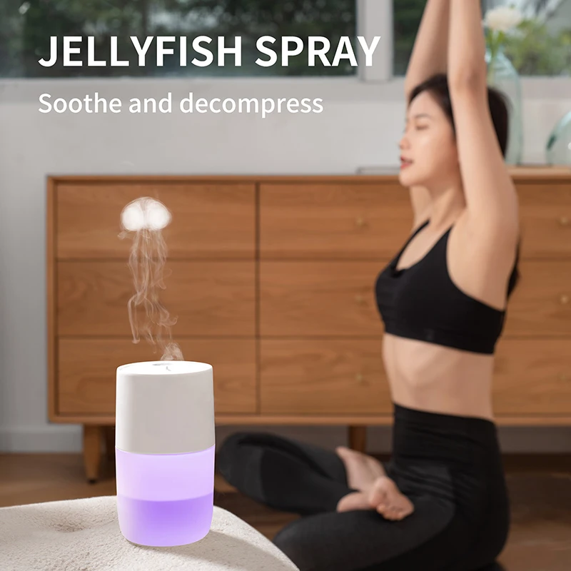 Portable 300ml Car Air Humidifier Jellyfish Portbale Aroma Diffuser USB Mist Sprayer Car Air Freshener Auto Interior Diffuser