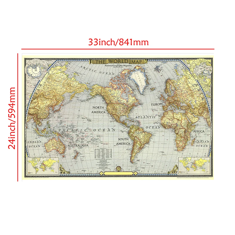 Рисунок 3 - Карта мира 1943, размер A1, декоративная