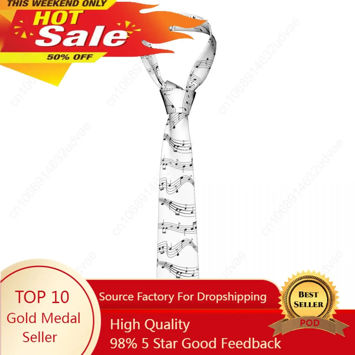 

Casual Arrowhead Skinny Music Notes Illustration Necktie Slim Tie For Men Man Accessories Simplicity For Party Formal Tie