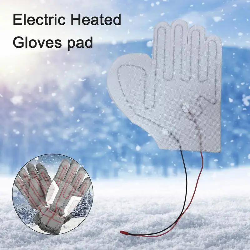 

USB Heated Gloves Pad Winter Warm Five-Finger Gloves Heating Pad Electric Heating Film Glove Heating Sheet for Skiing Cycling