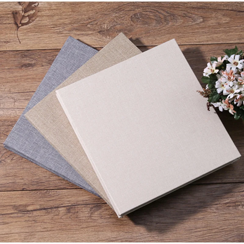 Description Picture 2 of itemAlbum Linen Self Adhesive Film Cover Photo Storage Album Family Friends Photo Storage DIY Decoration Commemorative Album