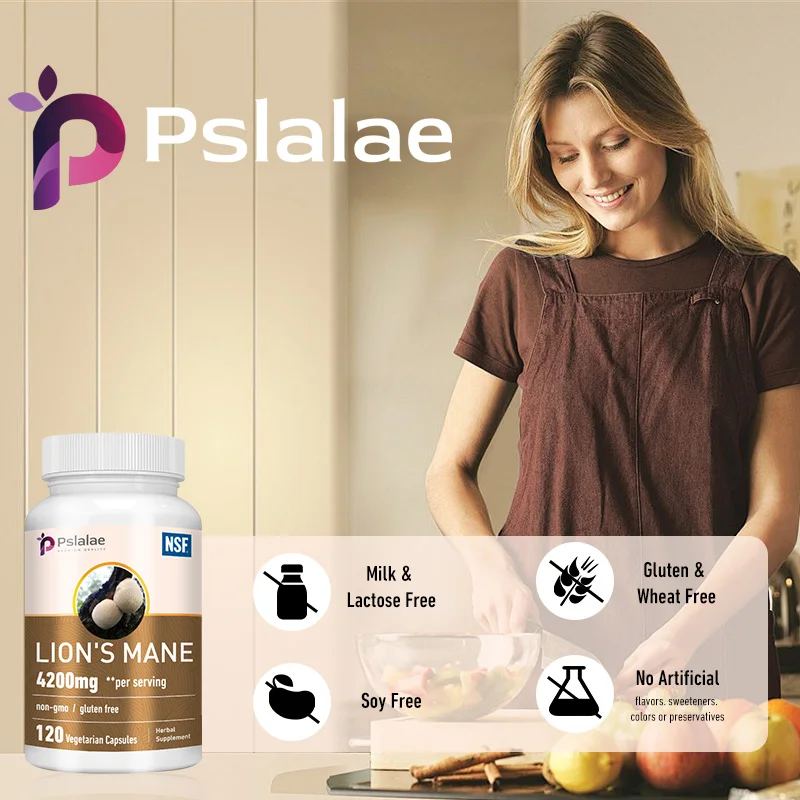 Lions Mane Relieve Stress Immune System Health Improve Memory Protect Brain Nerves