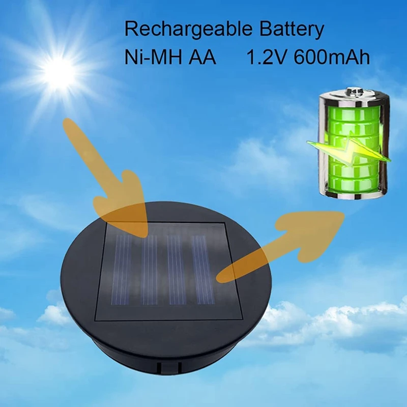 Solar Lights Replacement Top For Lanterns Waterproof Round Solar Lanterns Replacement Accessories 2 Pack solar ground lights