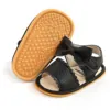 Meckior Summer Baby Shoes Toddler Flats Baby Sandals Soft Rubber Sole Anti-Slip Bowknot Crib First Walker Baby Boys Girls Shoes 6