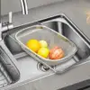 over The Sink Colander Retractable Breathable Drainage Home Kitchen Sink Draining Basket for Drain Rinse Vegetables Fruits 4