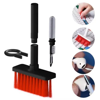 Kit universale per la pulizia di tastiere di computer, penna per la pulizia degli auricolari con kit estrattore di tasti per la pulizia di cuffie, iPad e telefoni.